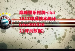 巅峰娱乐棋牌-cba1617球员技术统计(cba20202021球员数据)